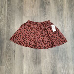 Old Navy Skirt Hearts Print Elastic Waist Casual Cute‎ Girl Size 18-24 M